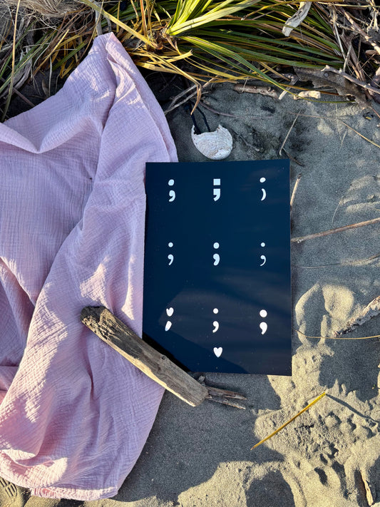 ";" Semicolon Mental Health Print