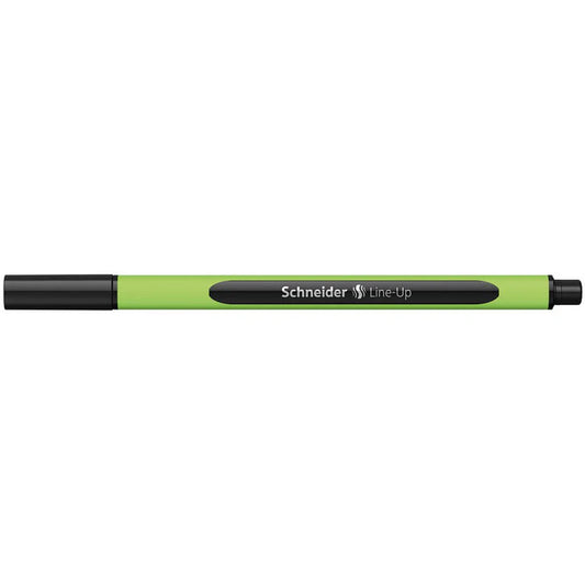 Schneider fineline pen in Sapphire Black ink laying horizontal with cap on white background, keepsake book pen by Paper Heart Design
