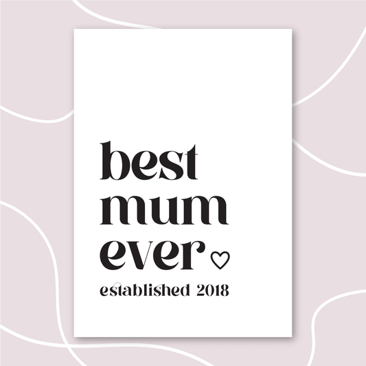 Best mum Mother's Day print NZ