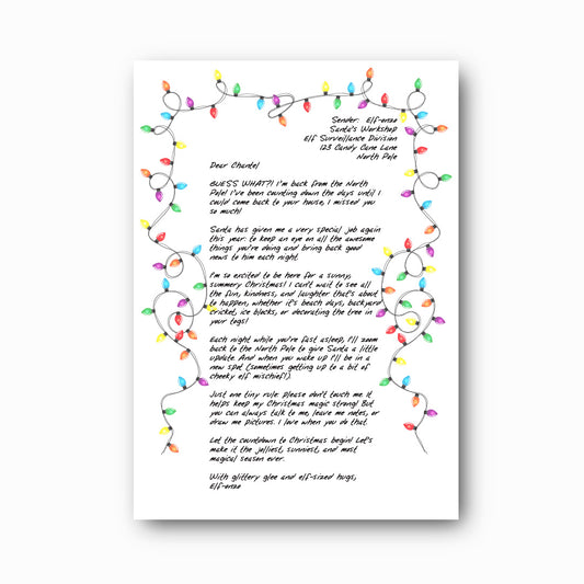 Elf Arrival Letter – Personalised & Printable
