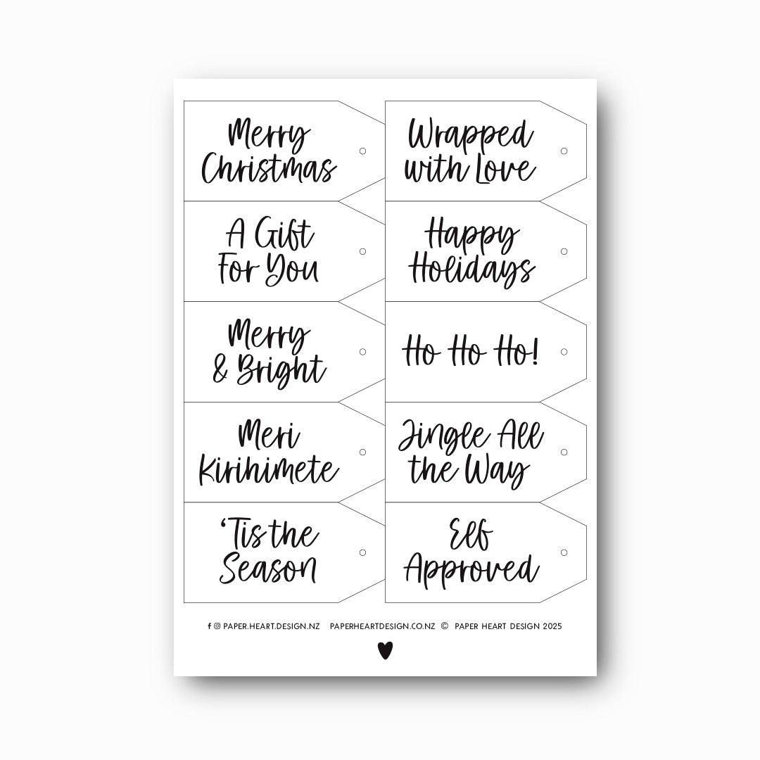 Printable Christmas Gift Tags