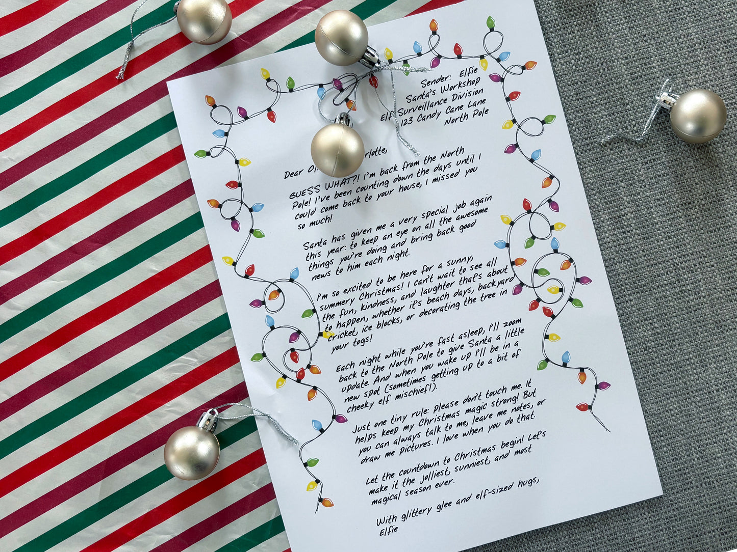 Elf Arrival Letter – Personalised & Printable