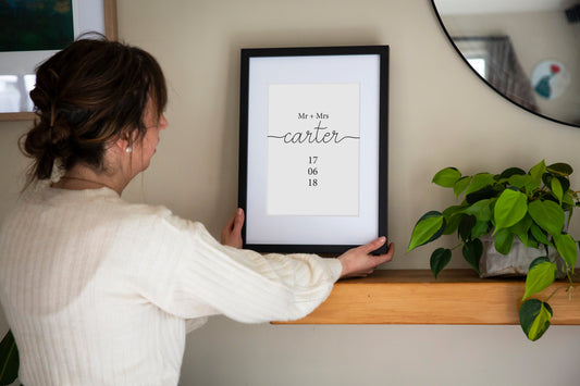 You + Me Wedding Date Print