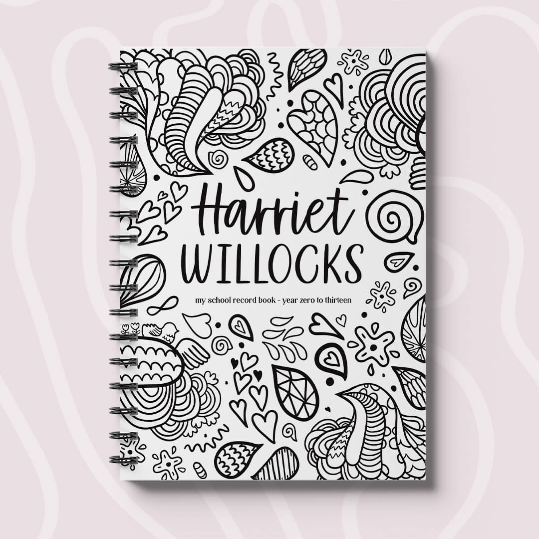 Custom cover personalised school record book NZ