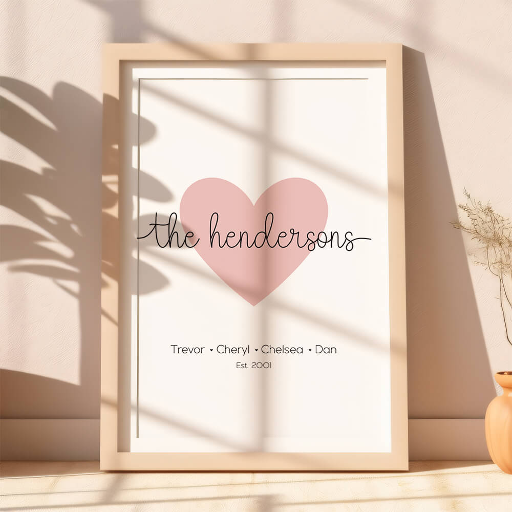 Custom family name art