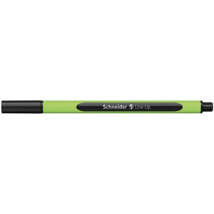 Schneider fineline pen in Sapphire Black ink laying horizontal with cap on white background, keepsake book pen by Paper Heart Design