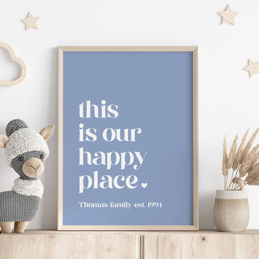 Happy place Custom family print