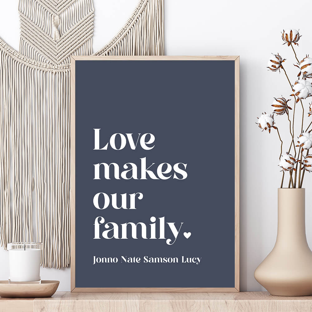 Love makes our family custom art