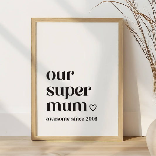 'Our Super Mum/Gran...' Mother's Day Print