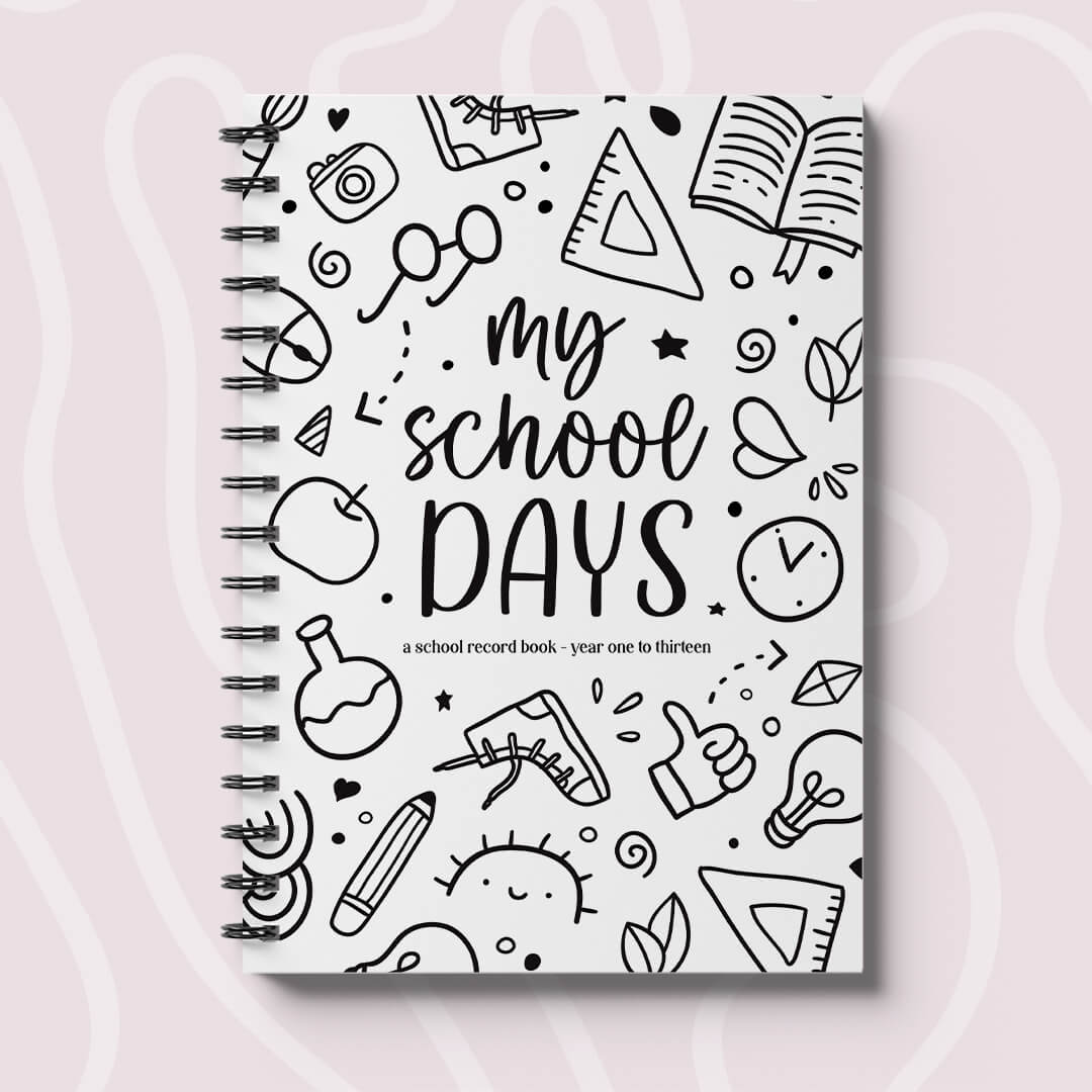 My School Days School Record Book | Paper Heart Design