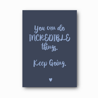 You Can Do Incredible Things typographic print in sky on dusk background, Hope Collection mental health print by Paper Heart Design NZ